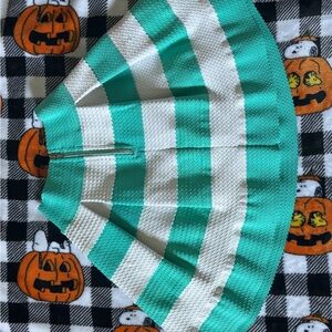 Kids Striped Costume Skirt - Teal and White